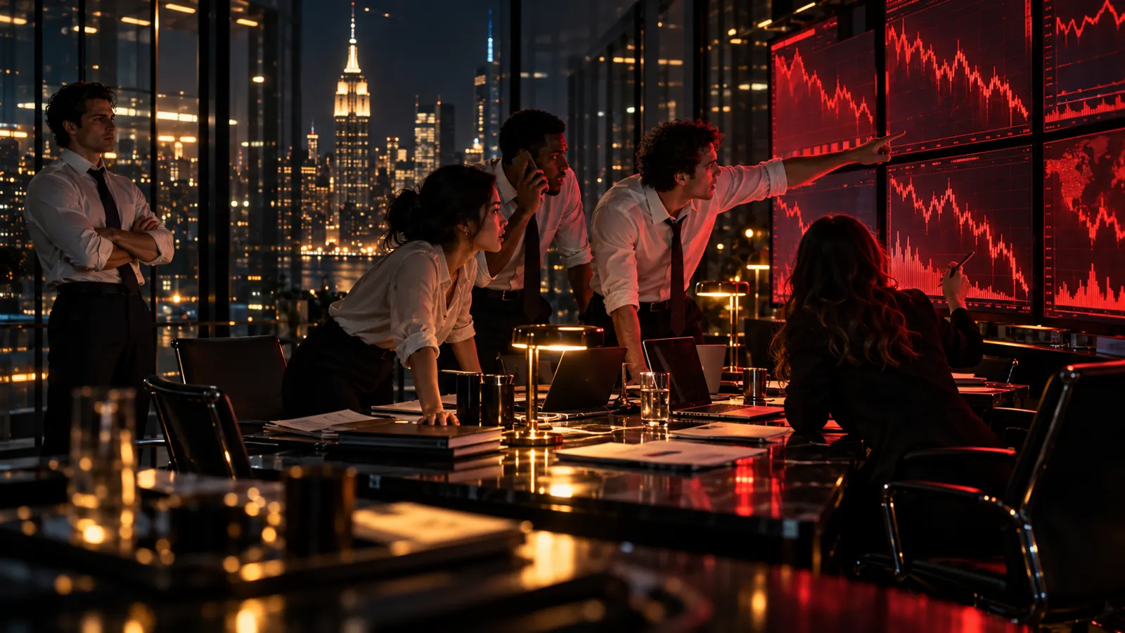 A firm's war room during a market sell-off